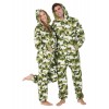 Schlafoverall Hausanzug Jogginganzug (Fleece) CamoForce mit Kapuze