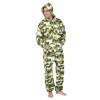 Schlafoverall Hausanzug Jogginganzug (Fleece) CamoForce mit Kapuze